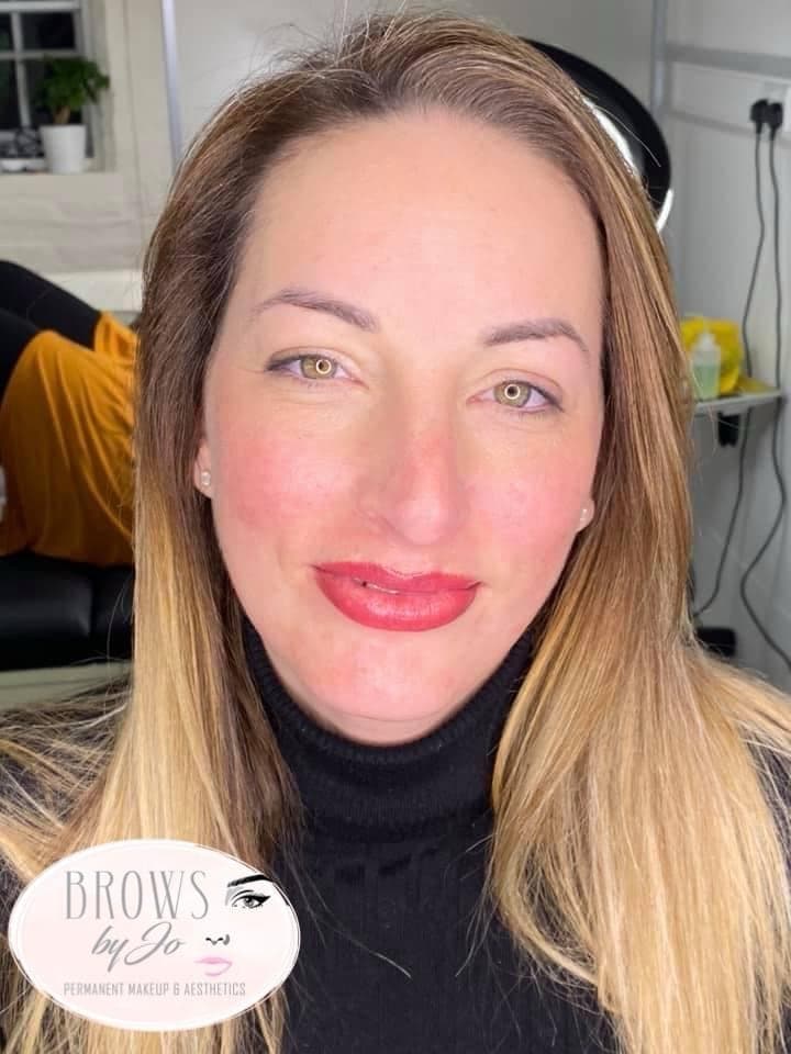 Lip blush result by Brows By Jo in Banbury