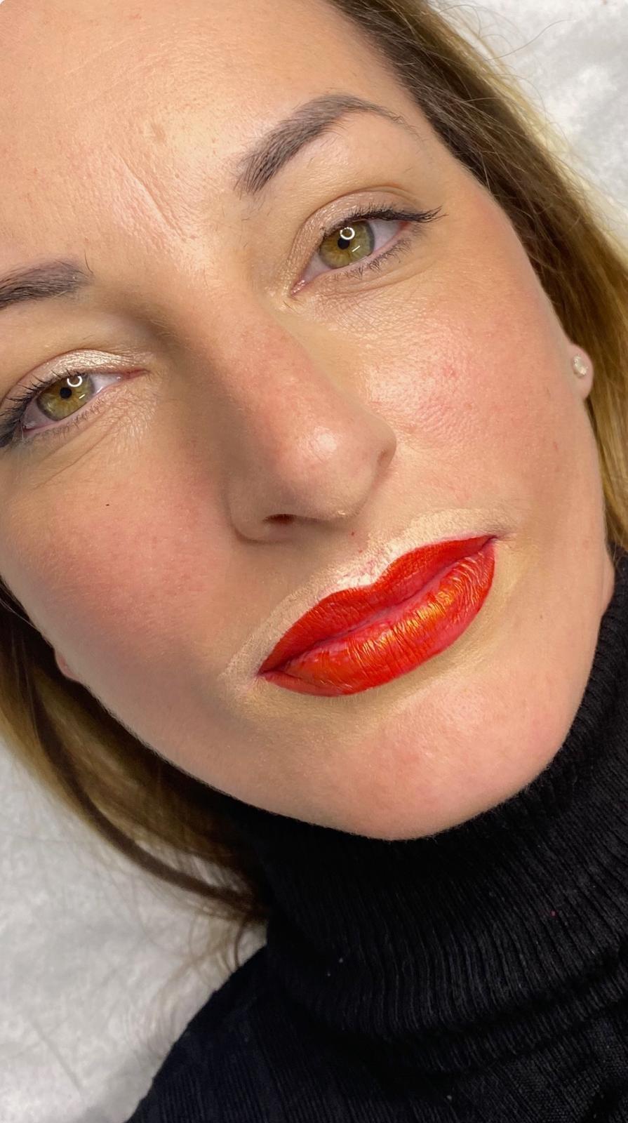 Lip blush result by Brows By Jo in Banbury
